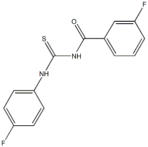 N-(3-fluorobenzoyl)-N'-(4-fluorophenyl)thiourea Structure