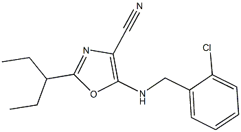 5-[(2-chlorobenzyl)amino]-2-(1-ethylpropyl)-1,3-oxazole-4-carbonitrile