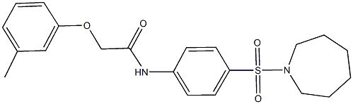 N-[4-(azepan-1-ylsulfonyl)phenyl]-2-(3-methylphenoxy)acetamide Structure