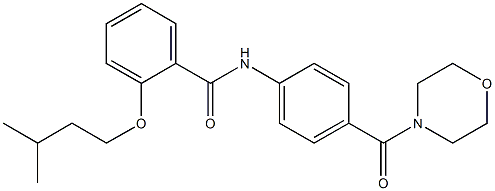 2-(isopentyloxy)-N-[4-(4-morpholinylcarbonyl)phenyl]benzamide Structure