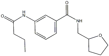 3-(butyrylamino)-N-(tetrahydro-2-furanylmethyl)benzamide,,结构式