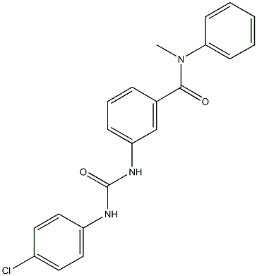 3-{[(4-chloroanilino)carbonyl]amino}-N-methyl-N-phenylbenzamide