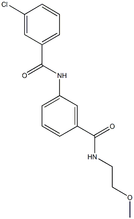 3-chloro-N-(3-{[(2-methoxyethyl)amino]carbonyl}phenyl)benzamide