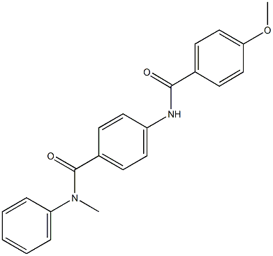 4-[(4-methoxybenzoyl)amino]-N-methyl-N-phenylbenzamide 结构式