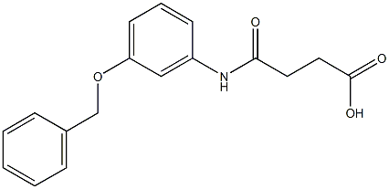 4-[3-(benzyloxy)anilino]-4-oxobutanoic acid 化学構造式