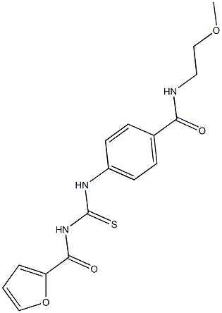 4-{[(2-furoylamino)carbothioyl]amino}-N-(2-methoxyethyl)benzamide Structure