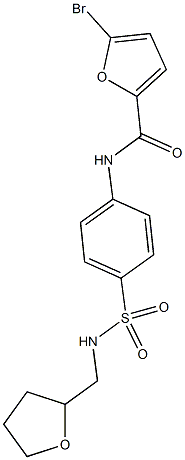 5-bromo-N-(4-{[(tetrahydro-2-furanylmethyl)amino]sulfonyl}phenyl)-2-furamide,,结构式