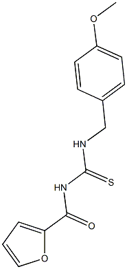 N-(2-furoyl)-N'-(4-methoxybenzyl)thiourea 结构式