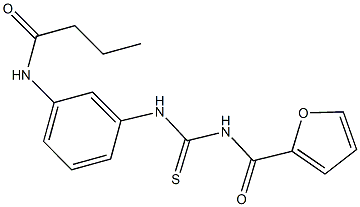 N-(3-{[(2-furoylamino)carbothioyl]amino}phenyl)butanamide Struktur