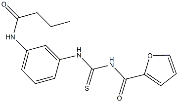 N-(3-{[(2-furoylamino)carbothioyl]amino}phenyl)butanamide,,结构式