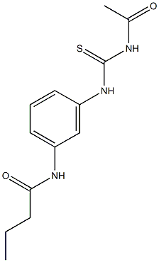 N-(3-{[(acetylamino)carbothioyl]amino}phenyl)butanamide Struktur