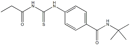 N-(tert-butyl)-4-{[(propionylamino)carbothioyl]amino}benzamide Struktur