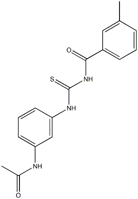 N-[3-({[(3-methylbenzoyl)amino]carbothioyl}amino)phenyl]acetamide,,结构式