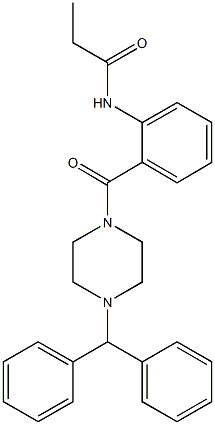 N-{2-[(4-benzhydryl-1-piperazinyl)carbonyl]phenyl}propanamide