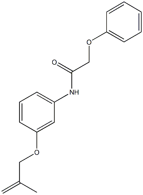 N-{3-[(2-methyl-2-propenyl)oxy]phenyl}-2-phenoxyacetamide,,结构式