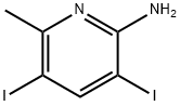 2-氨基-3,5-二碘-6-甲基吡啶,1000342-88-0,结构式