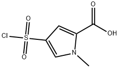 4-(氯磺酰基)-1-甲基-1H-吡咯-2-羧酸,1000932-01-3,结构式