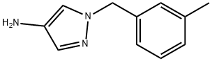 1-[(3-methylphenyl)methyl]-1H-pyrazol-4-amine Struktur