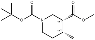 1-TERT-BUTYL 3-METHYL (3R,4R)-REL-4-METHYLPIPERIDINE-1,3-DICARBOXYLATE Structure