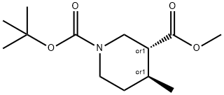 1-TERT-BUTYL 3-METHYL (3S,4R)-REL-4-METHYLPIPERIDINE-1,3-DICARBOXYLATE Structure