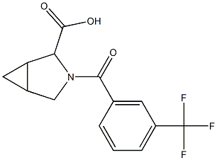 3-[3-(trifluoromethyl)benzoyl]-3-azabicyclo[3.1.0]hexane-2-carboxylic acid 结构式