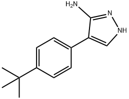 4-(4-TERT-ブチルフェニル)-1H-ピラゾール-3-アミン 化学構造式