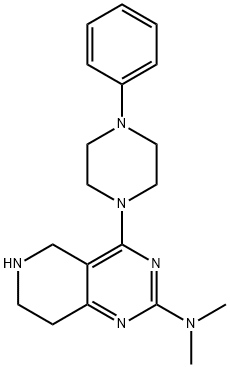 N,N-Dimethyl-4-(4-Phenylpiperazin-1-Yl)-5,6,7,8-Tetrahydropyrido[4,3-D]Pyrimidin-2-Amine 化学構造式