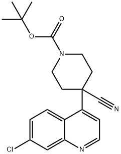 Tert-Butyl 4-(7-Chloroquinolin-4-Yl)-4-Cyanopiperidine-1-Carboxylate Struktur