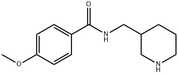 4-methoxy-N-(piperidin-3-ylmethyl)benzamide Struktur