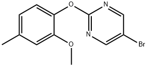 5-ブロモ-2-(2-メトキシ-4-メチルフェノキシ)ピリミジン 化学構造式