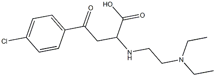 4-(4-chlorophenyl)-2-{[2-(diethylamino)ethyl]amino}-4-oxobutanoic acid,,结构式