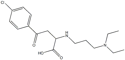 4-(4-chlorophenyl)-2-{[3-(diethylamino)propyl]amino}-4-oxobutanoic acid Struktur
