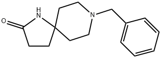 8-ベンジル-1,8-ジアザスピロ[4.5]デカン-2-オン 化学構造式