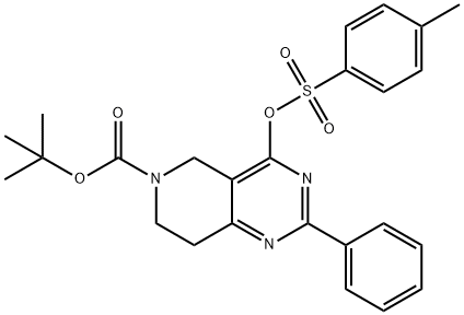 Tert-Butyl 2-Phenyl-4-(P-Tolylsulfonyloxy)-7,8-Dihydropyrido[4,3-D]Pyrimidine-6(5H)-Carboxylate 化学構造式