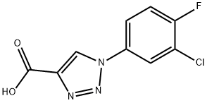 1-(3-chloro-4-fluorophenyl)-1H-1,2,3-triazole-4-carboxylic acid,1039901-95-5,结构式