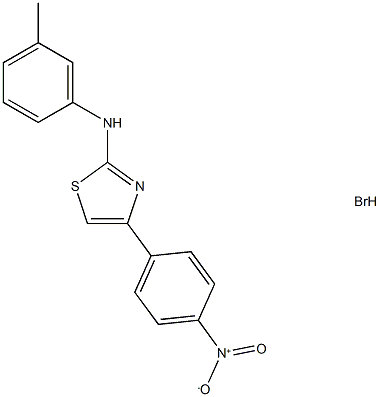 N-(3-methylphenyl)-4-(4-nitrophenyl)-1,3-thiazol-2-amine hydrobromide Structure