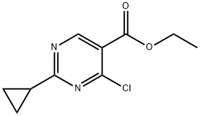 ethyl 4-chloro-2-cyclopropylpyrimidine-5-carboxylate Struktur