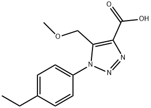 1-(4-ethylphenyl)-5-(methoxymethyl)-1H-1,2,3-triazole-4-carboxylic acid 结构式