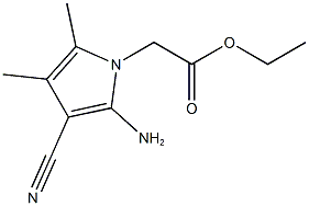 ethyl 2-(2-amino-3-cyano-4,5-dimethyl-1H-pyrrol-1-yl)acetate Struktur