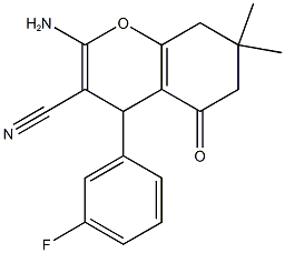 2-amino-4-(3-fluorophenyl)-7,7-dimethyl-5-oxo-5,6,7,8-tetrahydro-4H-chromene-3-carbonitrile