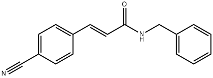 (2E)-N-benzyl-3-(4-cyanophenyl)prop-2-enamide,1085449-55-3,结构式
