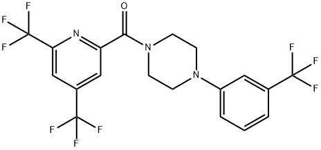 1-[4,6-bis(trifluoromethyl)pyridine-2-carbonyl]-4-[3-(trifluoromethyl)phenyl]piperazine Structure