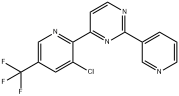 4-[3-chloro-5-(trifluoromethyl)pyridin-2-yl]-2-(pyridin-3-yl)pyrimidine Structure