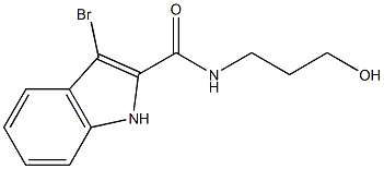 3-bromo-N-(3-hydroxypropyl)-1H-indole-2-carboxamide Structure