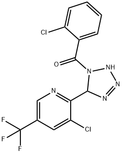 3-chloro-2-[1-(2-chlorobenzoyl)-4,5-dihydro-1H-1,2,3,4-tetrazol-5-yl]-5-(trifluoromethyl)pyridine,1092345-83-9,结构式