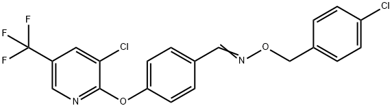 (E)-[(4-{[3-chloro-5-(trifluoromethyl)pyridin-2-yl]oxy}phenyl)methylidene][(4-chlorophenyl)methoxy]amine Structure