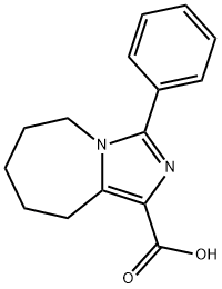 3-PHENYL-6,7,8,9-TETRAHYDRO-5H-IMIDAZO[1,5-A]AZEPINE-1-CARBOXYLIC ACID Struktur