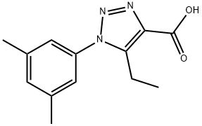 1-(3,5-dimethylphenyl)-5-ethyl-1H-1,2,3-triazole-4-carboxylic acid 化学構造式
