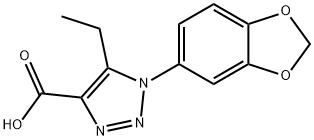 1-(2H-1,3-benzodioxol-5-yl)-5-ethyl-1H-1,2,3-triazole-4-carboxylic acid Struktur