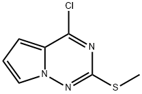 4-氯-2-(甲硫基)吡咯并[2,1-F][1,2,4]三嗪,1120214-78-9,结构式